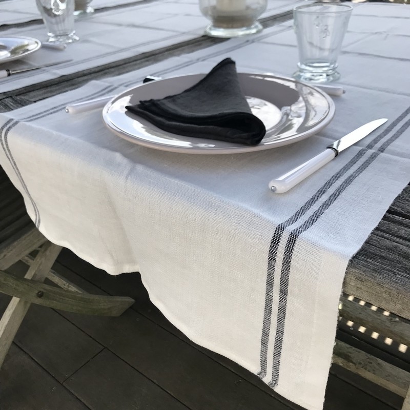 Chemin De Table Lin Lave Gris Souris Une Qualite Exceptionnelle
