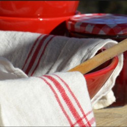 Torchon lin rayures Confiture
