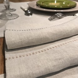 Serviette lin Rythmo